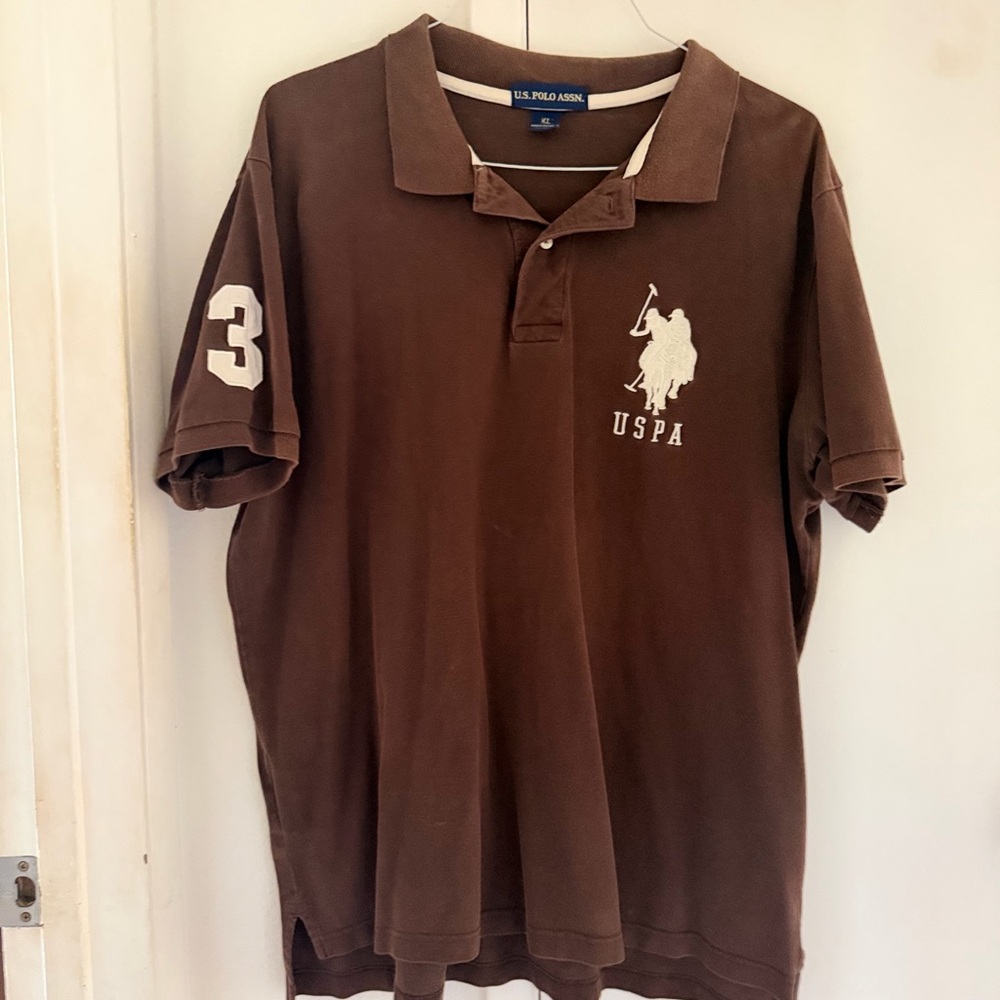 U.S. Polo Assn. Men's Dark Brown Polo Shirt